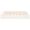 Dog Bed White 24.2"x19.3"x3.5" Solid Wood Pine