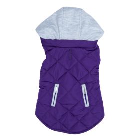 Weekender Dog Sweatshirt Hoodie (Color: Purple, size: X-Small)